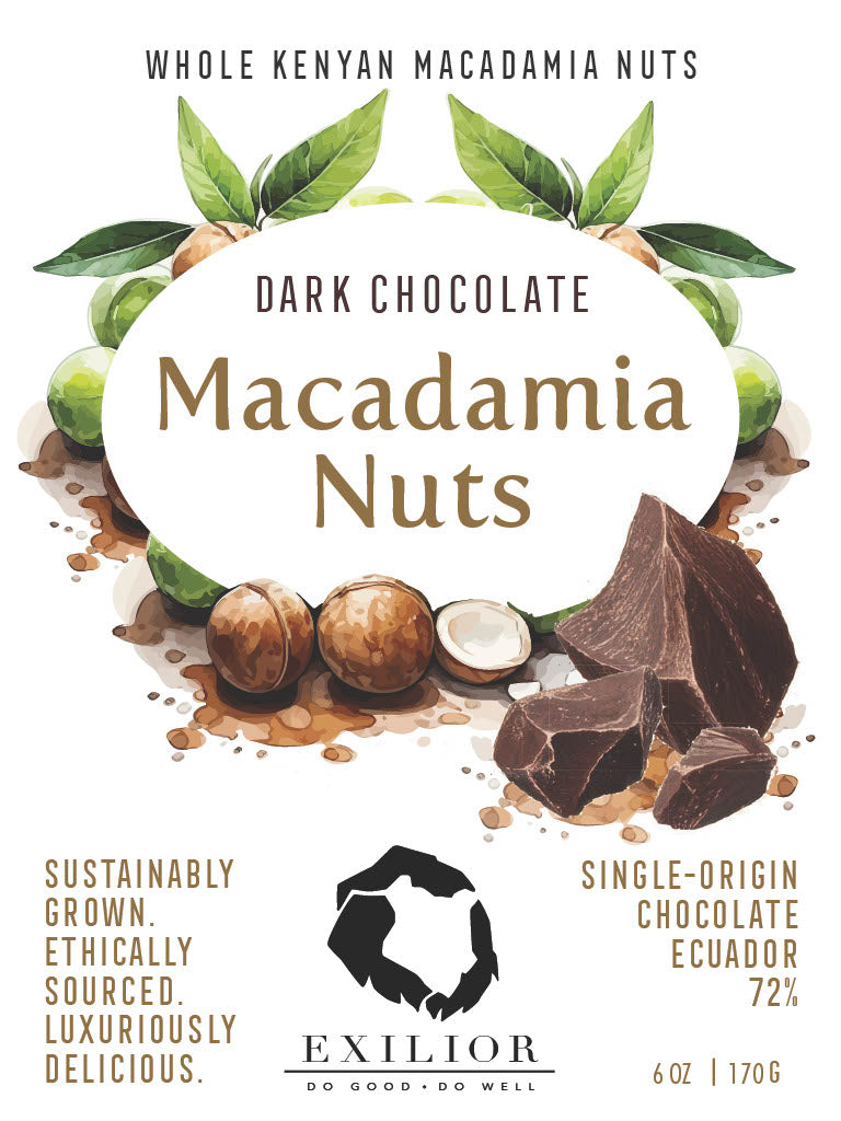 Premium Dark Chocolate covered Macadamia nuts